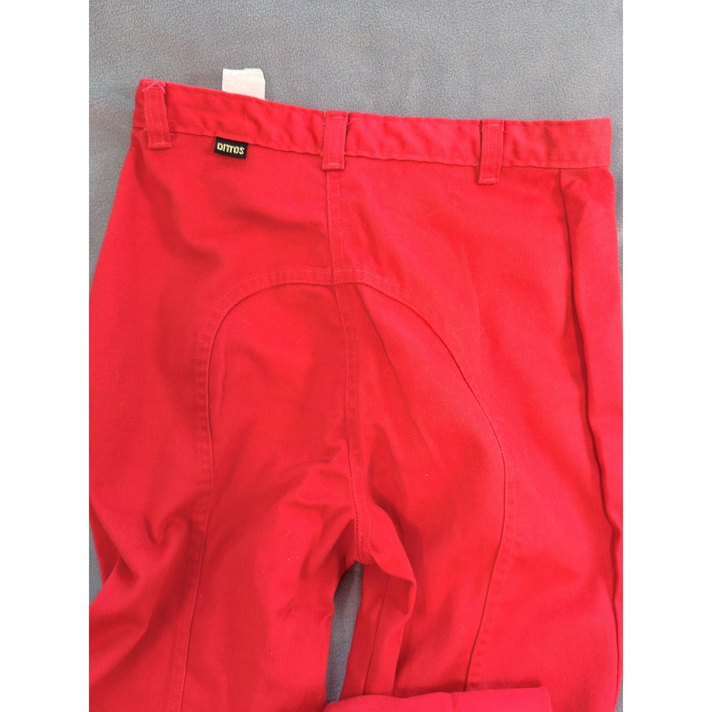 Dittos Saddleback Pants Women 6/28 Red Excellent Vintage High Rise Wide Leg